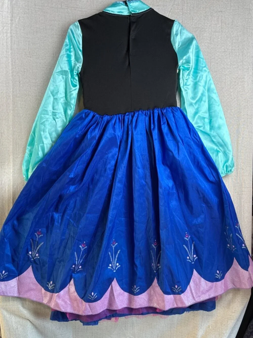 Anna Traveling Costume Frozen Girls Nordic Blue Sequins Pink Tiara 9 10 No Cape